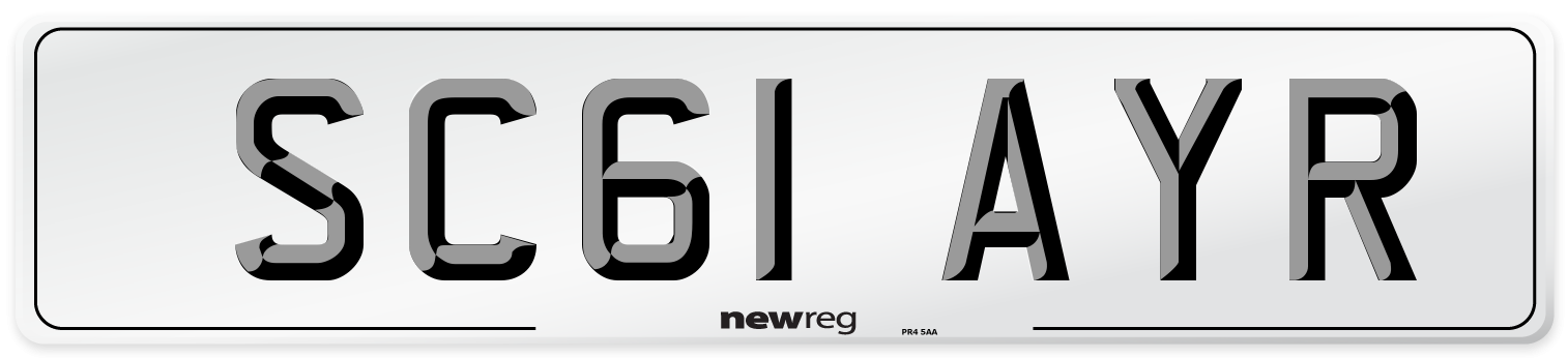 SC61 AYR Number Plate from New Reg